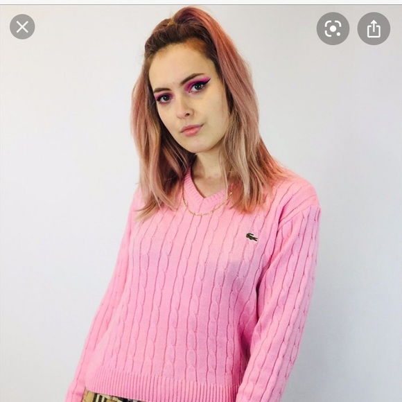 Authentic Lacoste Cable Knit Sweater 